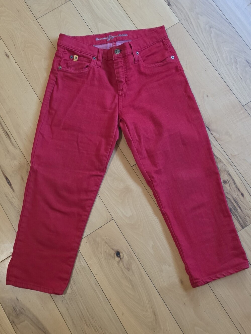 Second Yoga Red Women’s Red Capri Jeans
